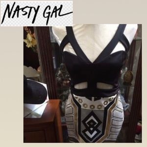 Beautiful Nasty Gal Gold/White Foil Dress!FIRM!!